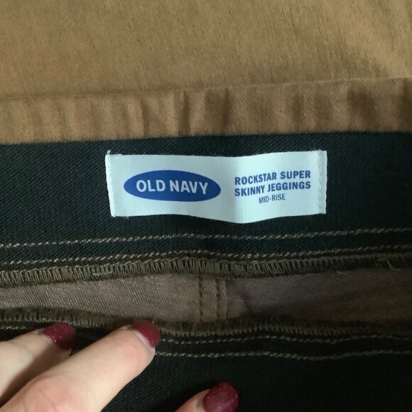 Old Navy Rockstar Super Skinny Jeggings Burnt Umber Size 6 Petite Cotton Blend - Picture 3 of 8